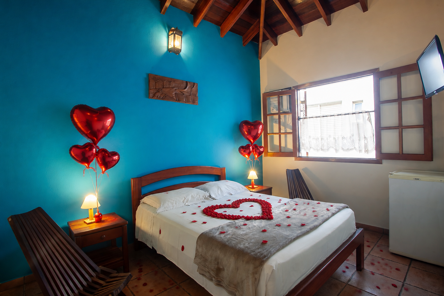Quarto com decoração romântica